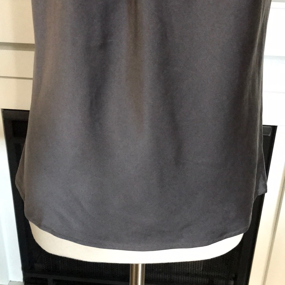 Ramy Brook Paige High Neck Gray Silk Halter Top - Picture 6 of 8